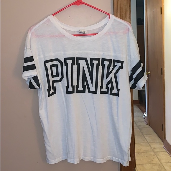 PINK Victoria's Secret Tops - Pink varsity t shirt
